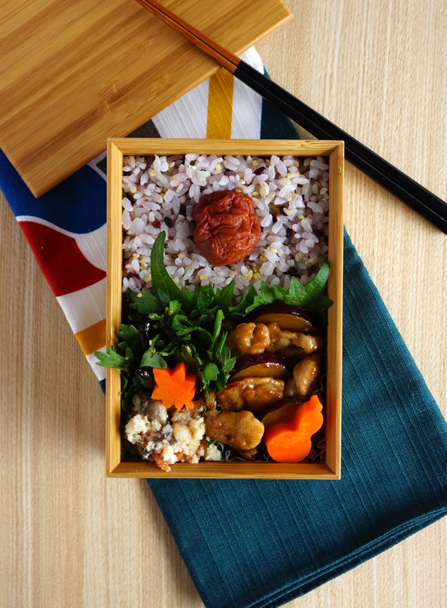 豚肉とサツマイモの甘辛炒め弁当