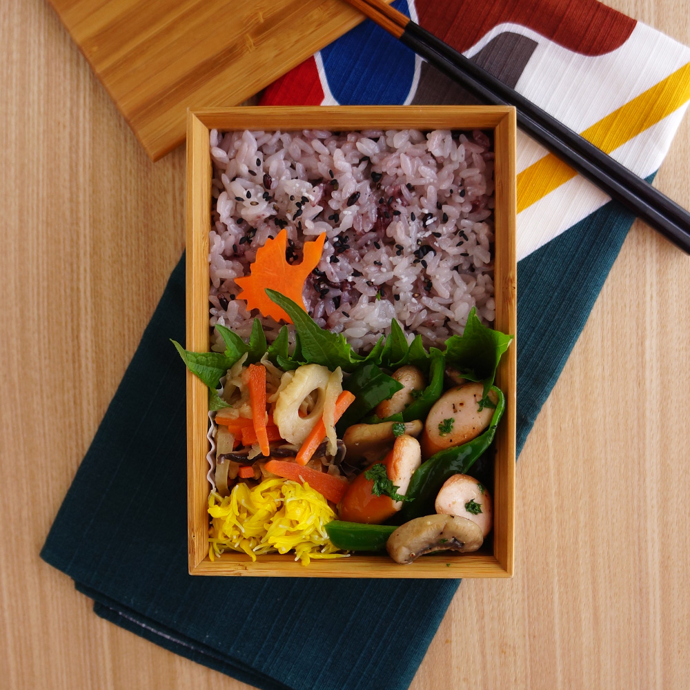 ソーセージの炒め物弁当